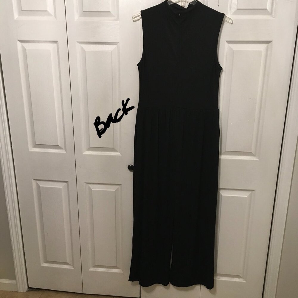Pretty Garden Black Wide Leg Romper With Pockets - Picture 6 of 9